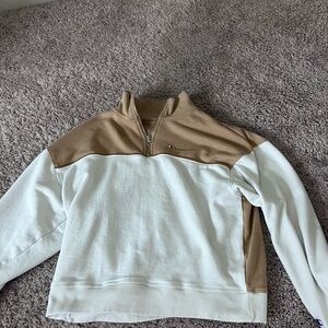 Champion Men's Tan and White Sweater